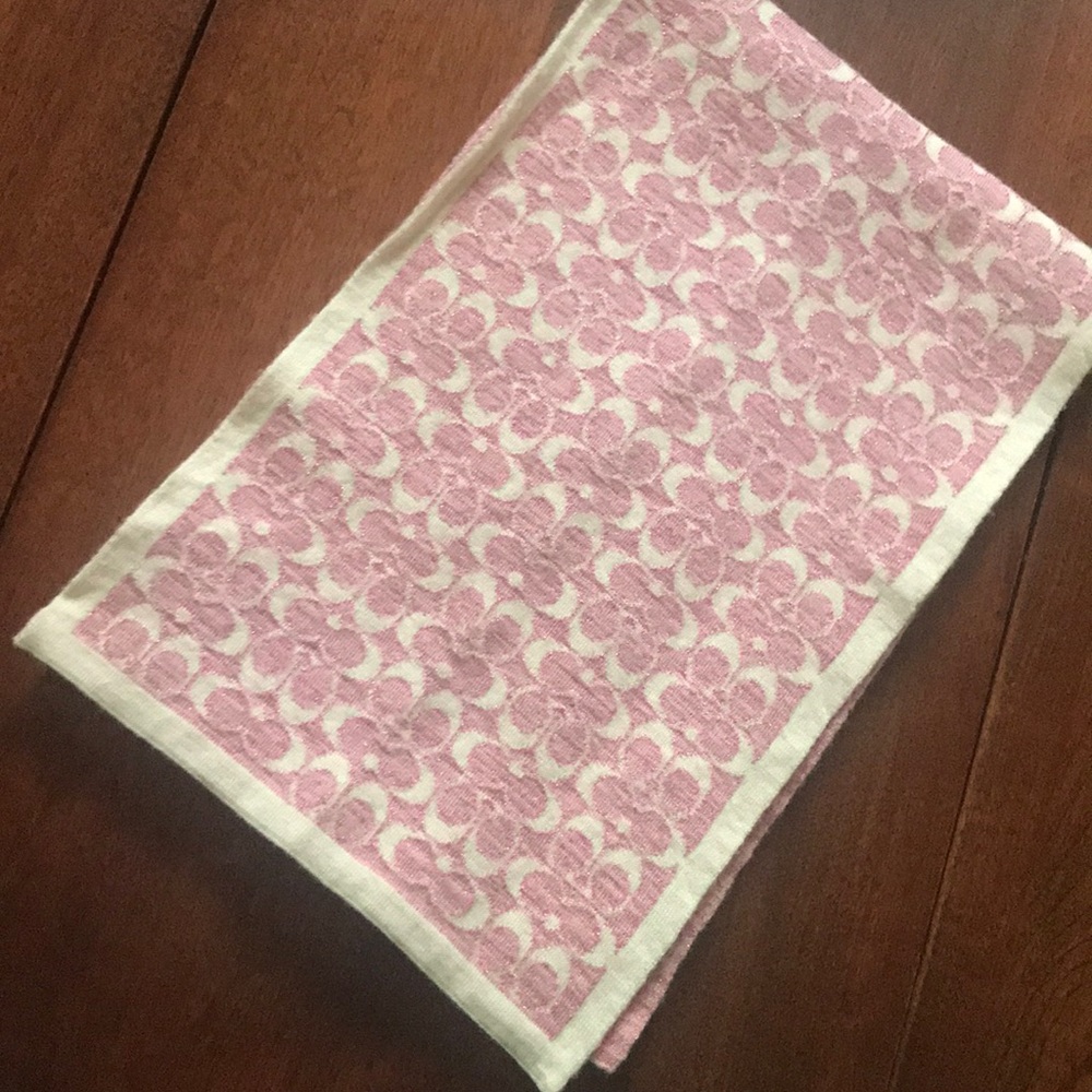 Light pink coach scarf